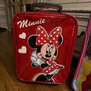 Authentic Disney Parks Exclusive Minnie Mouse Child Rolling Suitcase Luggage